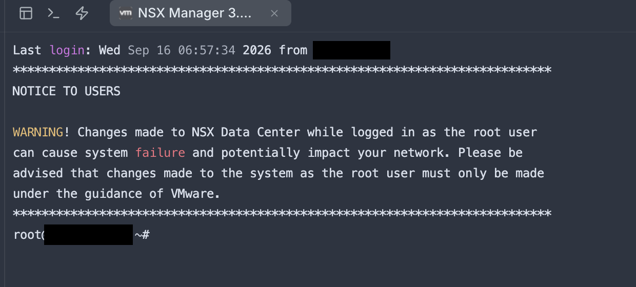 root 通过 SSH 登录后的终端